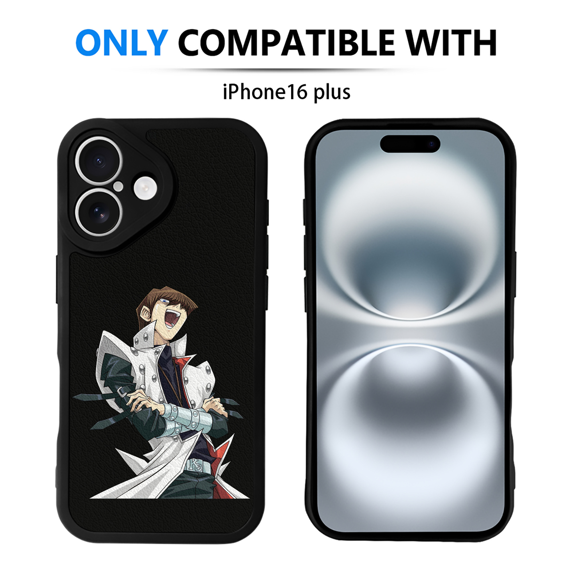 （画像用） 遊☆戯☆王 Yu-Gi-Oh! 【iPhone 16シリーズ対応】シリコンスマホケース（レザー調） 材質：シリコン